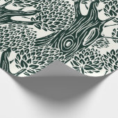  seamless pattern with old deciduous trees. Styliz ラッピングペーパー (角)