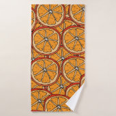 Seamless pattern with orange. Endless texture バスタオル (バスタオル)