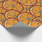 Seamless pattern with orange. Endless texture ラッピングペーパー (角)