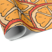 Seamless pattern with orange. Endless texture ラッピングペーパー (ロールコーナー)