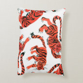 Seamless pattern with painted in gouache tigers in アクセントクッション (裏面(縦))
