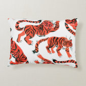 Seamless pattern with painted in gouache tigers in アクセントクッション (裏面)