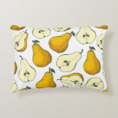 Seamless pattern with pear. Hand drawn pattern bac アクセントクッション (正面)