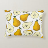 Seamless pattern with pear. Hand drawn pattern bac アクセントクッション (裏面)