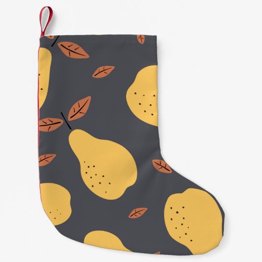 Seamless pattern with pears. Fruits light modern t スモールクリスマスストッキング (正面)