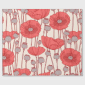 Seamless pattern with poppies.  ラッピングペーパー (フラット)