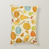 Seamless pattern with pumpkins, autumn leaves, app アクセントクッション (裏面(縦))