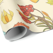 Seamless pattern with pumpkins, autumn leaves, app ラッピングペーパー (ロールコーナー)