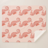 Seamless pattern with seahorse doodle ornament. Pi シェルパブランケット (正面(横))