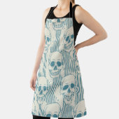 Seamless pattern with skull. Freehand drawing エプロン (インサイチュ)