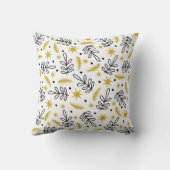Seamless pattern with snowflakes and fir branches. クッション (裏面)