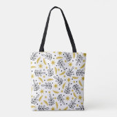Seamless pattern with snowflakes and fir branches. トートバッグ (裏面)