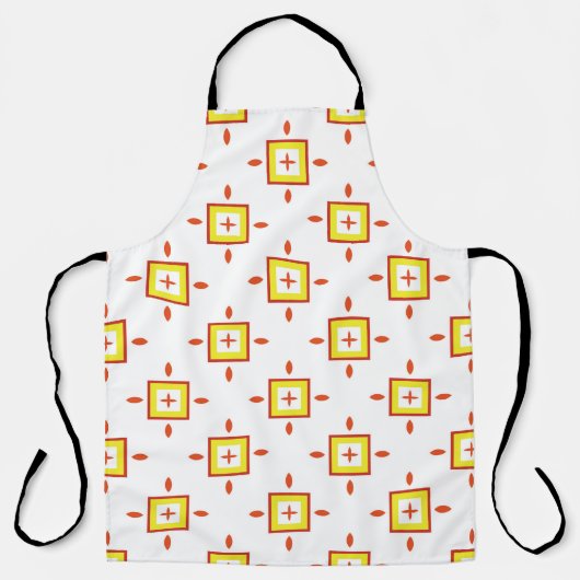 Seamless pattern with squares Abstract background エプロン (正面)