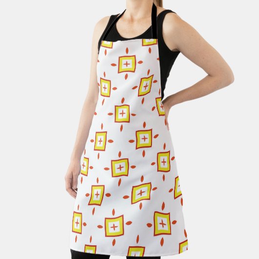Seamless pattern with squares Abstract background エプロン (インサイチュ)