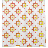 Seamless pattern with squares Abstract background シャワーカーテン (正面)