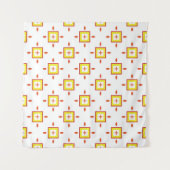 Seamless pattern with squares Abstract background タペストリー (正面(横))