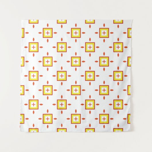 Seamless pattern with squares Abstract background タペストリー (正面)