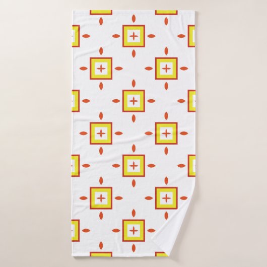 Seamless pattern with squares Abstract background バスタオル (バスタオル)