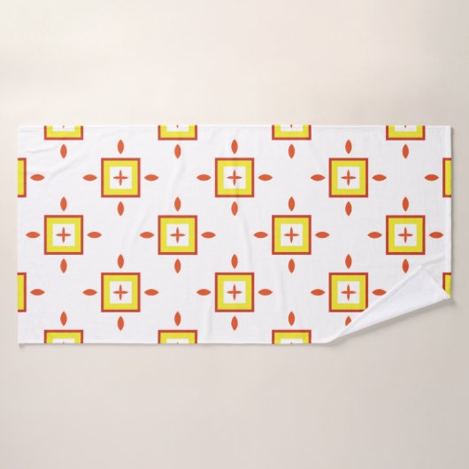 Seamless pattern with squares Abstract background バスタオル (バスタオル)