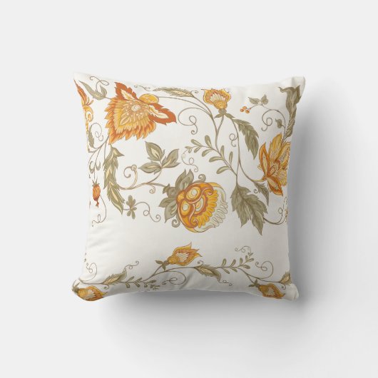 Seamless pattern with stylized ornamental flowers  クッション (正面)