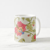 Seamless pattern with stylized ornamental flowers コーヒーマグカップ (正面右)