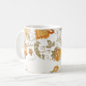 Seamless pattern with stylized ornamental flowers  コーヒーマグカップ (正面左)