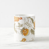 Seamless pattern with stylized ornamental flowers  コーヒーマグカップ (中央)