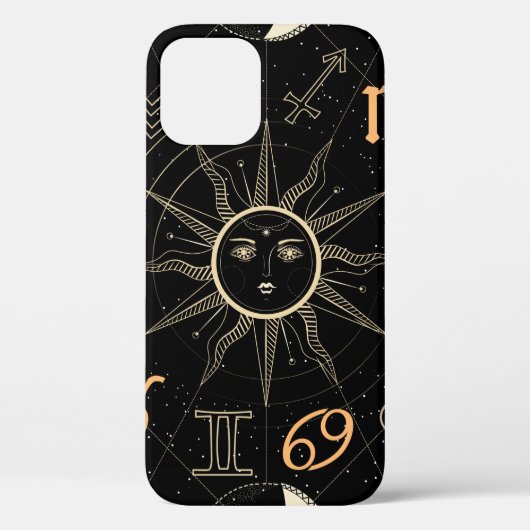 Seamless pattern with the Horoscope circle with Zo Case-Mate iPhoneケース (裏面)