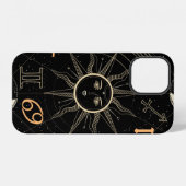Seamless pattern with the Horoscope circle with Zo iPhoneケース (裏面横)