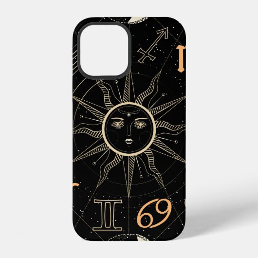 Seamless pattern with the Horoscope circle with Zo iPhoneケース (裏面)