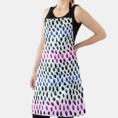 Seamless pattern with the watercolor colorful dots エプロン (インサイチュ)