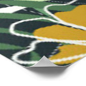 Seamless pattern with tropical leaves and flowers ポスター (角)
