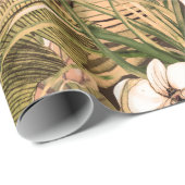 Seamless pattern with tropical leaves and flowers. ラッピングペーパー (ロールコーナー)