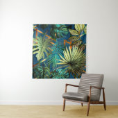Seamless pattern with tropical leaves and geometri タペストリー (インサイチュ(横))