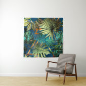 Seamless pattern with tropical leaves and geometri タペストリー (インサイチュ)