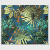 Seamless pattern with tropical leaves and geometri ラッピングペーパー (フラット)