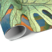 Seamless pattern with tropical leaves and geometri ラッピングペーパー (ロールコーナー)