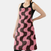 Seamless pattern with wavy stripes in retro style. エプロン (インサイチュ)