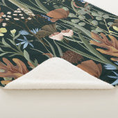 Seamless pattern with wild and dried flowers. Autu シェルパブランケット (3/4)