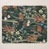 Seamless pattern with wild and dried flowers. Autu シェルパブランケット (正面(横))