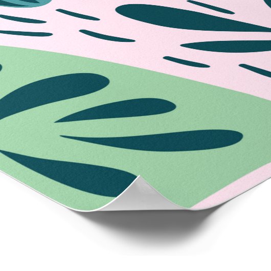 Seamless pattern with wild tropical rainforest. Tr ポスター (角)
