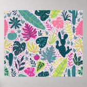 Seamless pattern with wild tropical rainforest. Tr ポスター (正面)