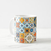 Seamless pattern with with Portuguese tiles. illus コーヒーマグカップ (正面左)
