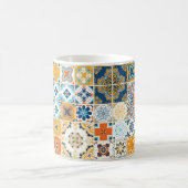 Seamless pattern with with Portuguese tiles. illus コーヒーマグカップ (中央)