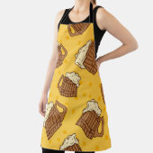Seamless Pattern with Wooden Foam Beer Mugsbeer, p エプロン (インサイチュ)