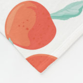 Seamless peach pattern with fruits background. Sum フリースブランケット (角)