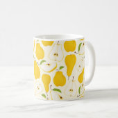 Seamless pear pattern. Different pears whole fruit コーヒーマグカップ (正面右)