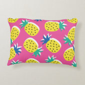 seamless pineapple fruit crazy colors pattern. Ch アクセントクッション (裏面)