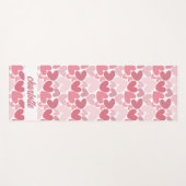 Seamless Pink Hearts Pattern Yoga Mat – Romantic  ヨガマット (正面(横))