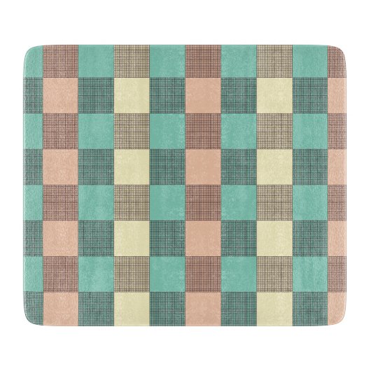 Seamless plaid pattern   カッティングボード (正面)